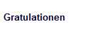 Gratulationen